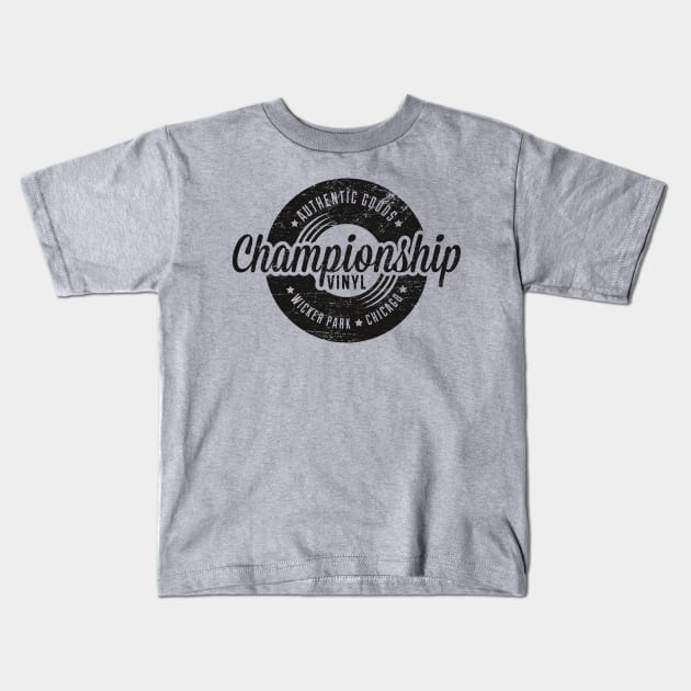 Championship Vinyl (worn look) Kids T-Shirt by MoviTees.com